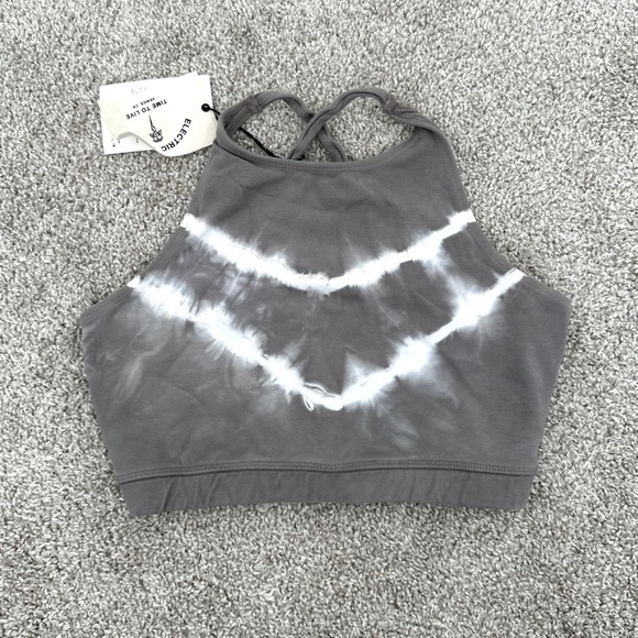 Electric & Rose Tie Dye Racerback Crop Top Size M - Picture 1 of 5